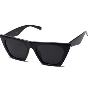 Sojos Polarized Black Cat Eye Sunglasses